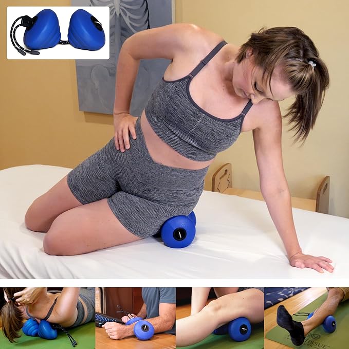 Deep Tissue Roller™ | Whole Body Self-Massage: Leg, Arm, Neck, Back, Forearm, Hip, Hamstrings & More. Target Fascia Tension & Muscle Knots Using Leverage for Pain Relief. Foam Rolling has Evolved!