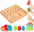 Wooden Pegboard for Finger Dexterity, Finger Strength Trainer for Hand Grip Strengthener Targeted Strength, Relief & Recovery– for Men, Women, and Seniors