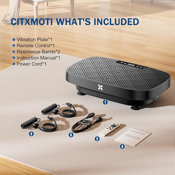 Vibration Plate Exercise Machine, Vibrating Plate for Lymphatic Drainage, Shake Plate Whole Body Waver Vibration Plate Platform, Fitness Equipment for Weight Loss Fat Burner for Women Men