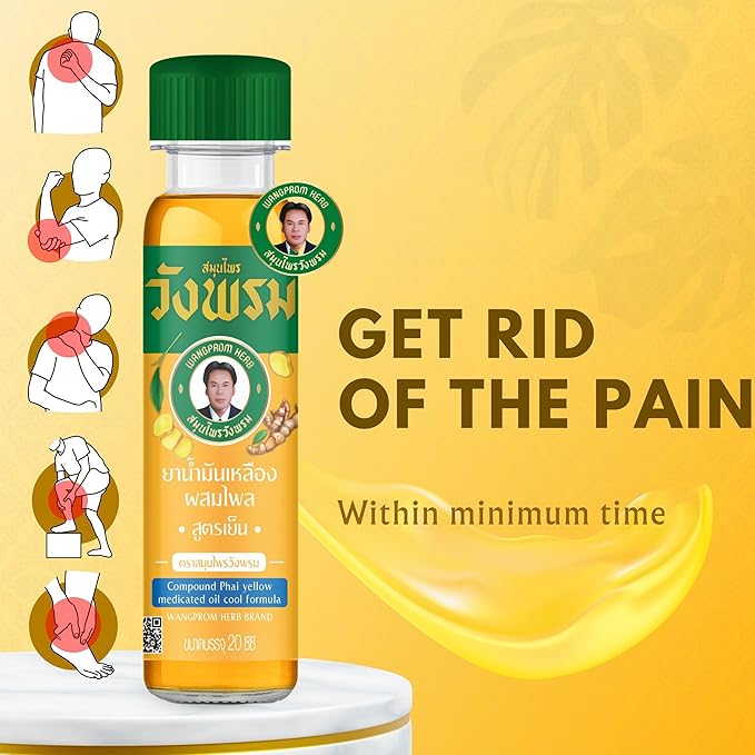 Herbal Massage Oil, Soothing Blend for Relaxation, 20cc (Pack of 3) (Yellow)