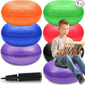 Lewtemi 6 Pcs Flexible Seating for Classroom Elementary 20 Inch Yoga Ball Chairs Large Inflatable Donut Exercise Ball Chair Stability Balance Trainer with Inflator for Kids Student
