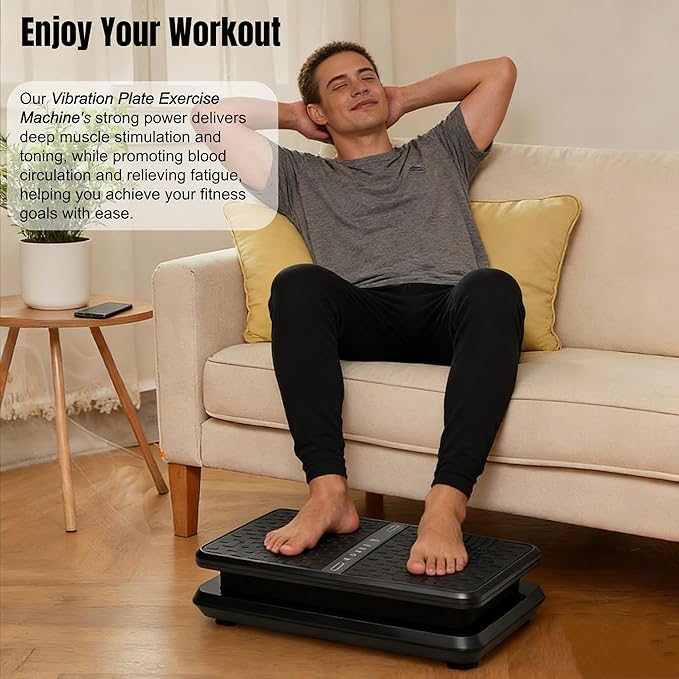 Vibration Plate Exercise Machine with Remote Control, 330 lbs Capacity 99 Speed Levels Vertical Vibration Platform for Full Body Workout, Green & Black