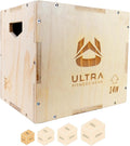 Wooden Plyo Box, 31 Plyometric Jump Training Squat, Step Up, Jumps & More Workout Size S, M, L, XL