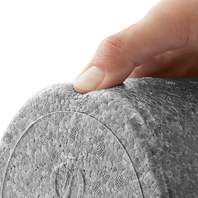 Philosophy Gym 18" High-Density Foam Roller for Exercise, Massage, Muscle Recovery - Round, Gray
