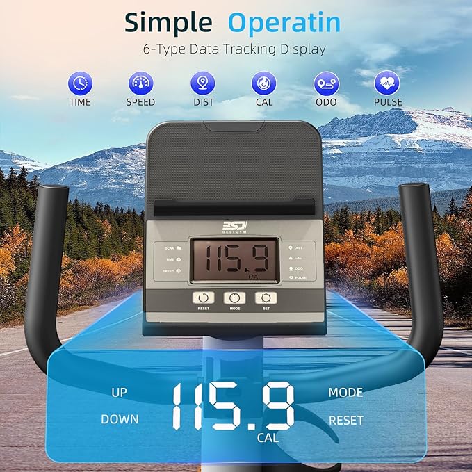 Recumbent Exercise Bike, Recumbent Stationary Bike for Home,Quiet Recumbent Stationary Bikes for Adults & Seniors, 8-Level Resistance, Supports 350LBS, Magnetic Recumbent Bike with Smart APP, LCD Monitor, Heart Rate Handle