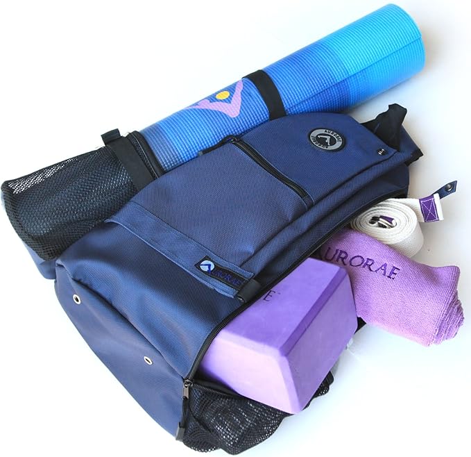 AURORAE Yoga Mat/Gym/Picklleball Cross-body Travel Sling Back Pack. Mat sold separately.