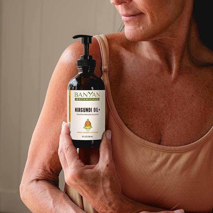 Banyan Botanicals Nirgundi Oil+ – Organic Ayurvedic Herbal Oil – Cleansing and Relaxing – Muscle and Joint Massage Oil – 8 oz – Non-GMO Sustainably Sourced Ayurvedic Physician-Formulated