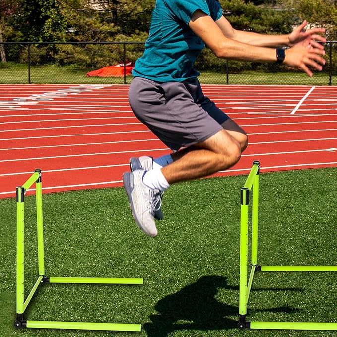 Hurdles Training Equipment Adjustable Height Agility Speed Jumping Equipment for Soccer Basketball Football Detachable 2Pcs