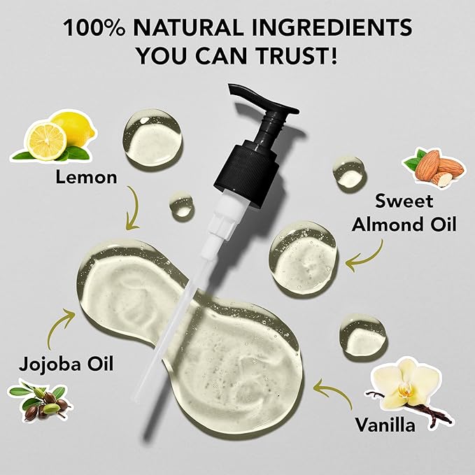 Passion Massage Oil for Date Night | 100% Natural Body Oil for Couples with Jojoba & Almond | Aromatherapy & Relaxing Massage Therapy | Valentines Day Gifts for Her | Lemon Crème Scent