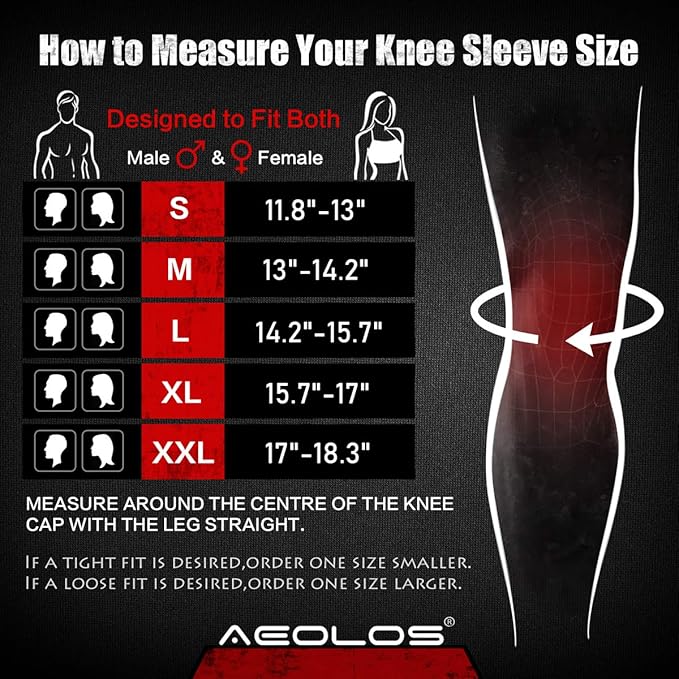 AEOLOS Knee Sleeves (1 Pair)，7mm Compression Knee Braces for Heavy-Lifting,Squats,Gym and Other Sports(XX-Large,Star Camo)