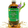 Pure Organic Comfrey Leaf Infused Oil - Skin Care for Joints, Back, Muscles, Fractures, Bruises, and Minor Wounds, Natural Herbal Body Massage Oil, Certified Organic (16 oz)