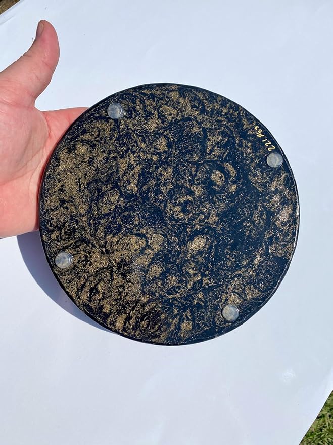 Iron Oxide Large Charging Plate Orgone Generator Energy Accumulator Great for Charging Food, Cleansing Water, Rebalancing and Revitalizing! Made 528Hz Frequency with OM Chants Many Beautiful Ingredients!