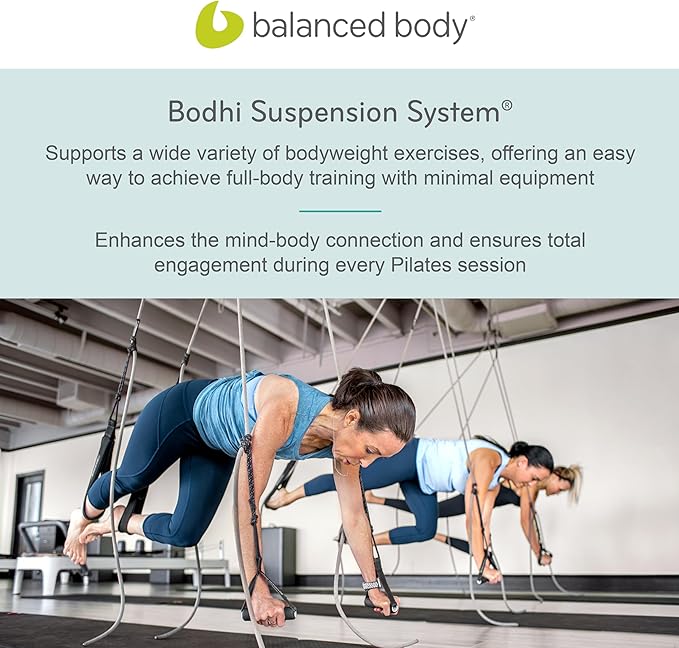 Balanced Body Bodhi Suspension System, Pilates Gym Equipment, Suspension Straps Exercise Equipment for Home Gym or Studio, Gray