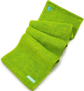 FACESOFT Eco Friendly Gym Towel for Working Out - Soft and Absorbent Cotton Exercise - No Synthetic Microfibers or Plastics - Sweat Towel for Gym, Fitness, Sports, Yoga - Green - 1 Pc