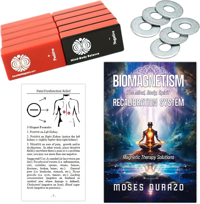 SaveMeMagnets - Biomagnetism Wellness Kit | 10 Therapeutic-Grade Magnets & 4 Illustrated Guides | DIY Magnet Self-Care for Wellness & Balance | Magnetic Tools for Energy, Alignment & Recalibration
