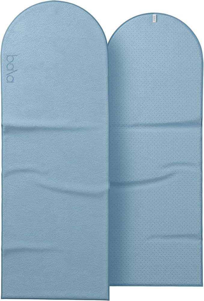 Bala Play Mat Towel, Sea - Non-Slip Absorbent Gym Towels Designed for Sweat, Hot Yoga, Pilates & Core Training Workouts - Fitness & Exercise Gear Essentials for Working Out - Men & Women
