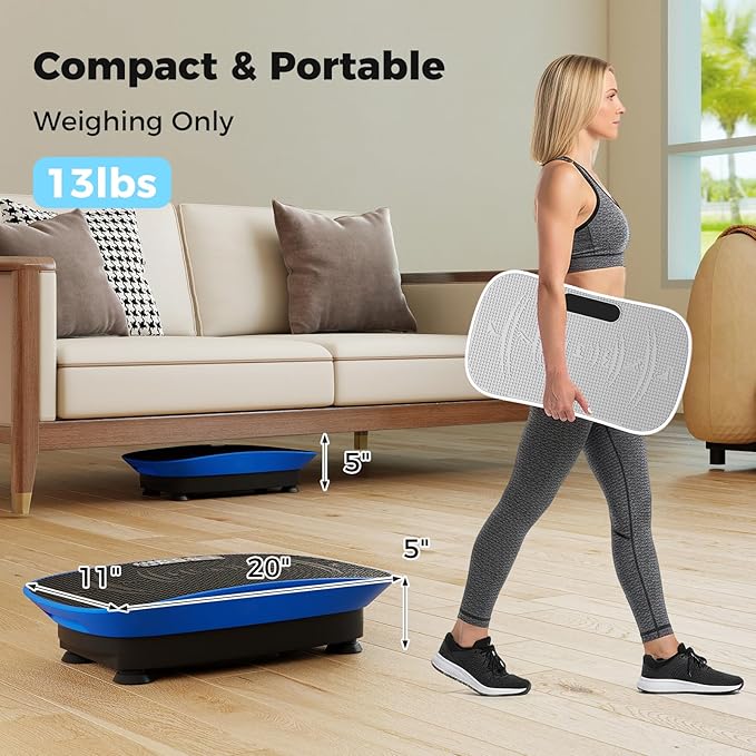 GYMAX Vibration Plate Exercise Machine, Vibration Plate with 10-Level Intensity, LED Display & Remote Control, Body Vibrating Plates Stand Shaking Platform Fat Burning Machine