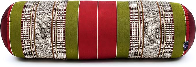 Leewadee Yoga Bolster - Standard Size – Large Meditation Cushion, Tube Pillow for Comfortable Reading, Pilates Equipment, Kapok Filling, 24 x 10 x 10 inches