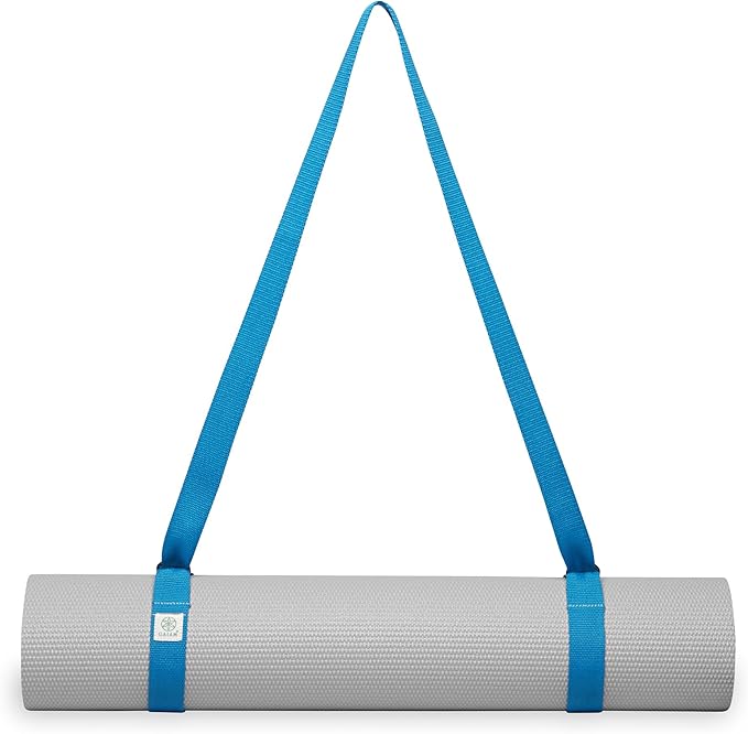 Gaiam Easy-Cinch Yoga Mat Sling - Durable Carrying Strap for Yoga Mat with Metal D-Rings for Secure Fit (No Mat Included)