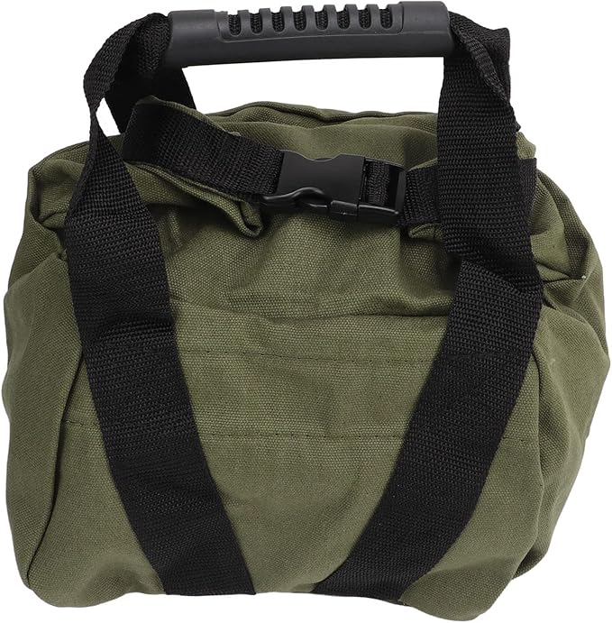 Fitness Workout Sandbag with Handles, Empty Weightlifting Training Sandbag, Durable 16oz Canvas Power Bag for Home Gym, Travel, Yoga and Strength Exercises
