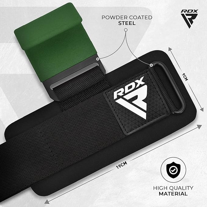 RDX Weight Lifting Hooks for Deadlifting (Pair) - 600Lbs Capacity - 8MM Neoprene Wrist Support Wraps - Grip Enhancer for Pull Ups Lat Pulldowns Rows - Adjustable Gym Workout Power Straps for Men Women