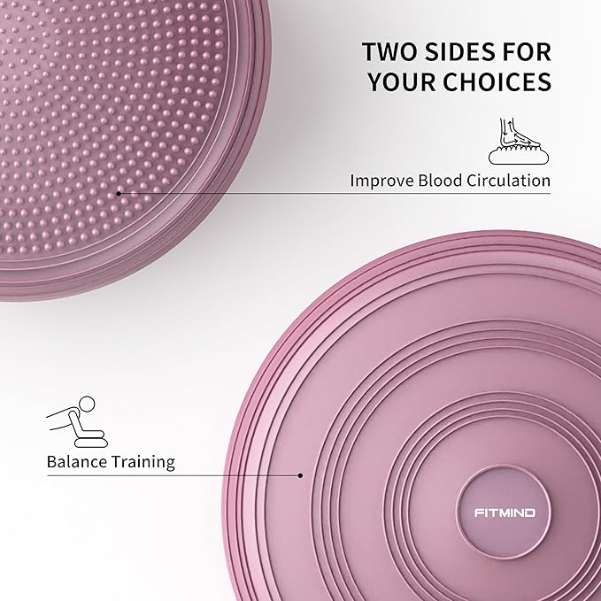 Inflated Wobble Cushion,Circular Non-slip Texture for Comfortable Sitting,Extra Thick Dyna Disc with Pump for Core Strength,Wiggle Seat to Improve Posture,Fitness,660lb Load Capacity