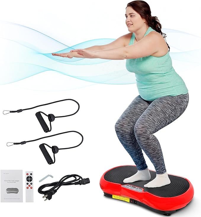 Full Body Vibration Platform Massage Machine Workout Trainer with Bluetooth Music Connection