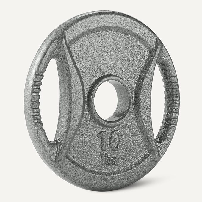 Amazon Basics 2-Inch Olympic Cast Iron Grip Weight Plates