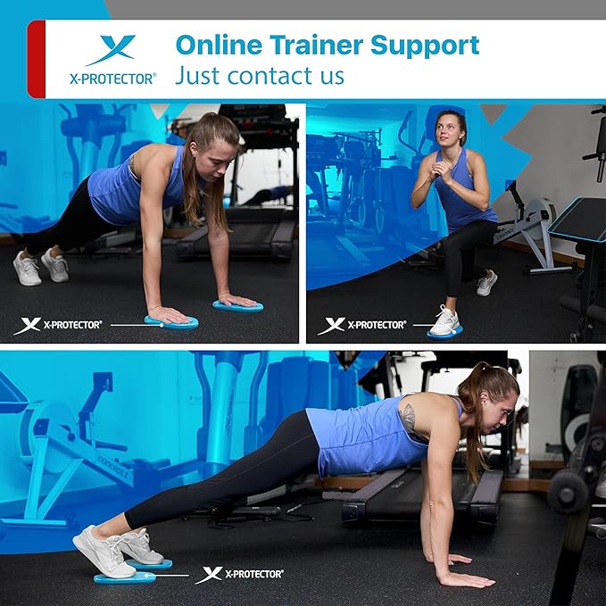 X-Protector Sliders for Working Out - 2 PCS - Double-Sided Exercise Sliders for Hard & Carpeted Floors - Gliders for Exercising!