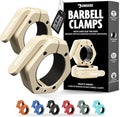 DMoose Fitness Barbell Clips 2 Inch (Pair) - Quick Release Olympic Barbell Clamps & Collars with Anti Slip TPR Grip for Secure Weightlifting and Powerlifting - Weight Clips for Bars at Home or Gym