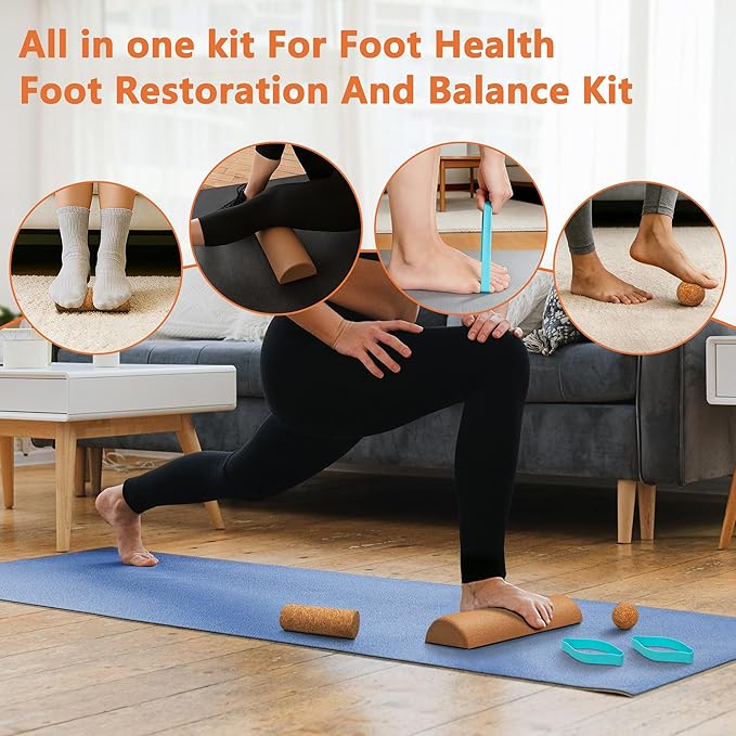Cork Balance Board Foot Balance Cork Ankle Stability Trainer | Improve Foot Function | Prevent Falls | Corking balance board For Home Gym