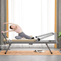 Pilates Reformer Workout Machine for Home Gym，Foldable Home, Yoga Studio，Suitable for Advanced and Beginners Users, Up to 330.5 lbs Weight Capacity