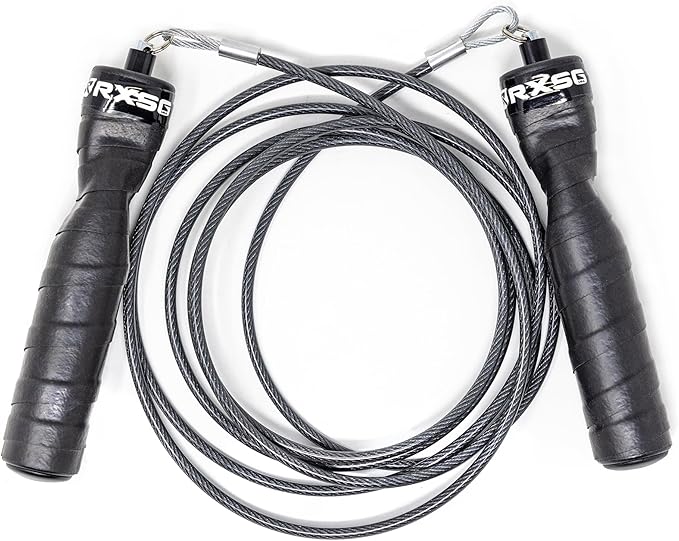 Rx Smart Gear Jump Rope - Black Ops Ergonomic Handles with Trans Black Cable Buff 3.4 | Jump Smart Weighted Speed Rope for Sports & Fitness, MMA, HIIT, Cardio Workout