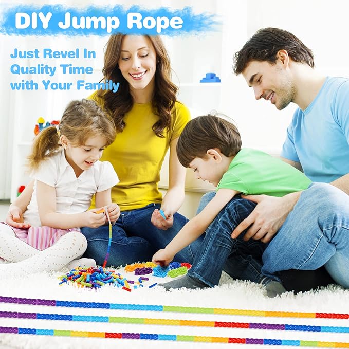 Supertrip Double Dutch Jump Rope Soft Beaded Jump Rope Long Jump Rope 16 FT, Jump Ropes For Women Adult Kids Adjustable Skipping Rope Long Enough for 4-5 Jumpers
