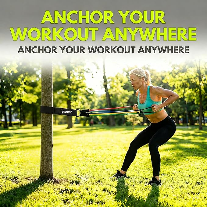 Heavy Duty Resistance Band Anchor for Resistance Band, Exercise band,Fitness Accessories(Anchor Strap,Door anchor with Clips).