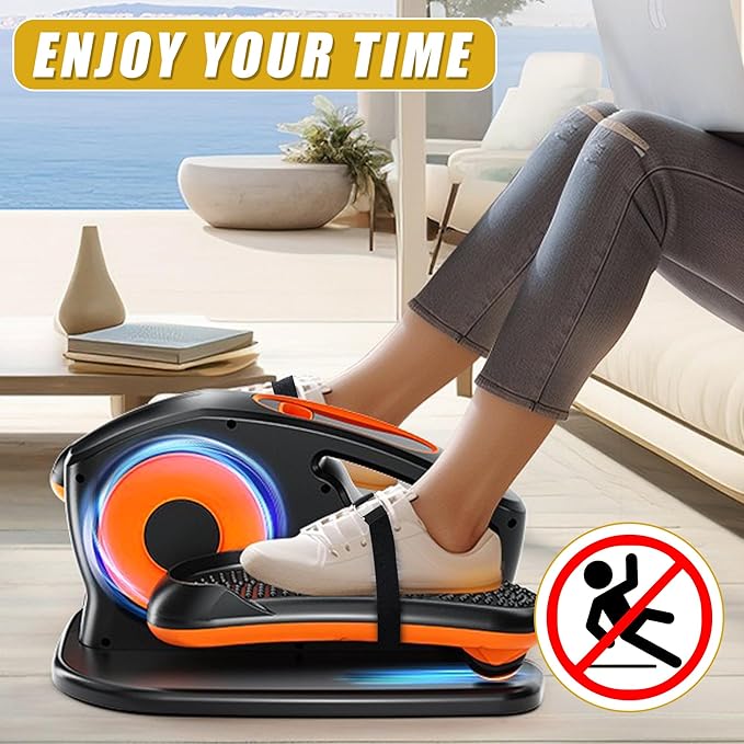 4 Pcs Ellipse Leg Exerciser Pedal Straps，Non-Slip Foot Pedal Straps for Under Desk Elliptical Machine, Foot Pedal Straps for Adults Seniors Fitness Home Sports Accessories