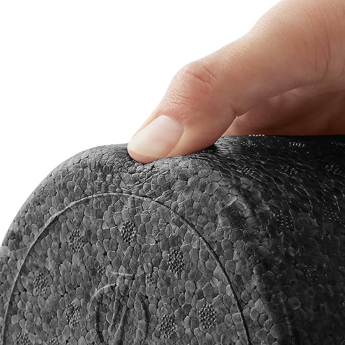 Philosophy Gym 12" High-Density Foam Roller for Exercise, Massage, Muscle Recovery - Round, Black
