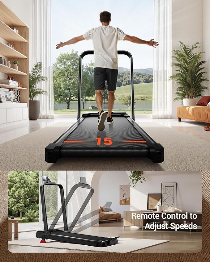LONTEK 3-in-1 Foldable Treadmill with 300 LBS Capacity, 15% Walking Pad Treadmills for Home and Office, 2.5 HP Under Desk Treadmill with Quiet Brushless