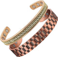 Earth Therapy Elegant Design Magnetic Field Copper Bracelets with Ultra Strength Magnets - Unisex - Adjustable