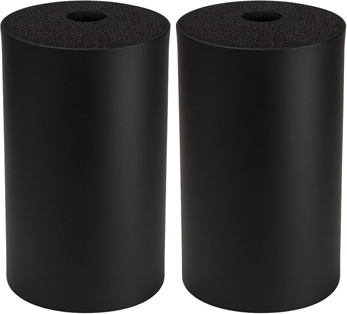 2Pcs Leg Extension Pad Replacement 7 Inch Foot Foam Roller for Weight Bench, PEC Deck, PU High Density Sponge Cover for Home Gym Workout Legs Training Accessories Used for Inversion Table Sit Ups Tube