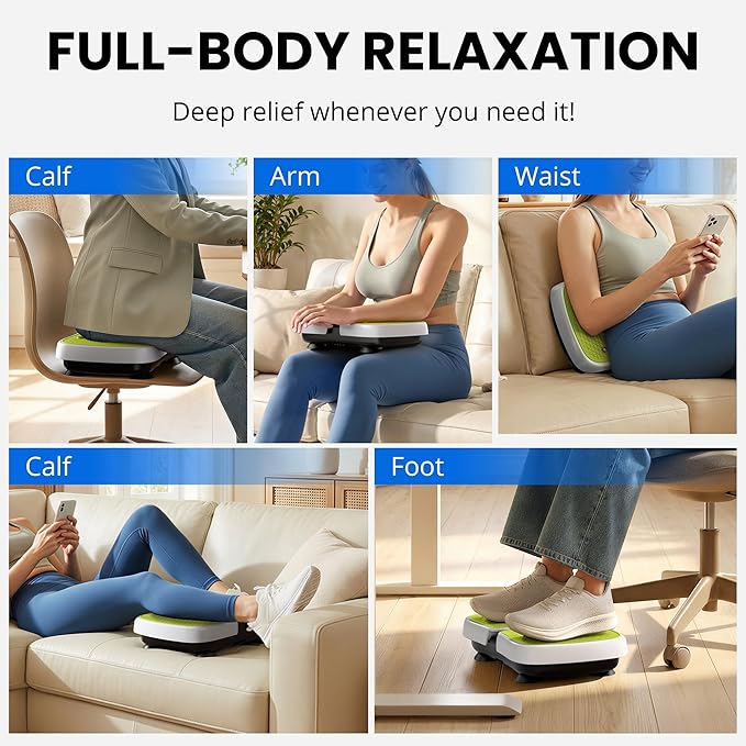 Mini Vibration Plate Machine, Leg Waist Workout Vibrating Plate Portable Quiet Percussion Massager for Legs, Waist, Back, Neck Vibration Massager,Buttocks Muscle Stiffness Relief
