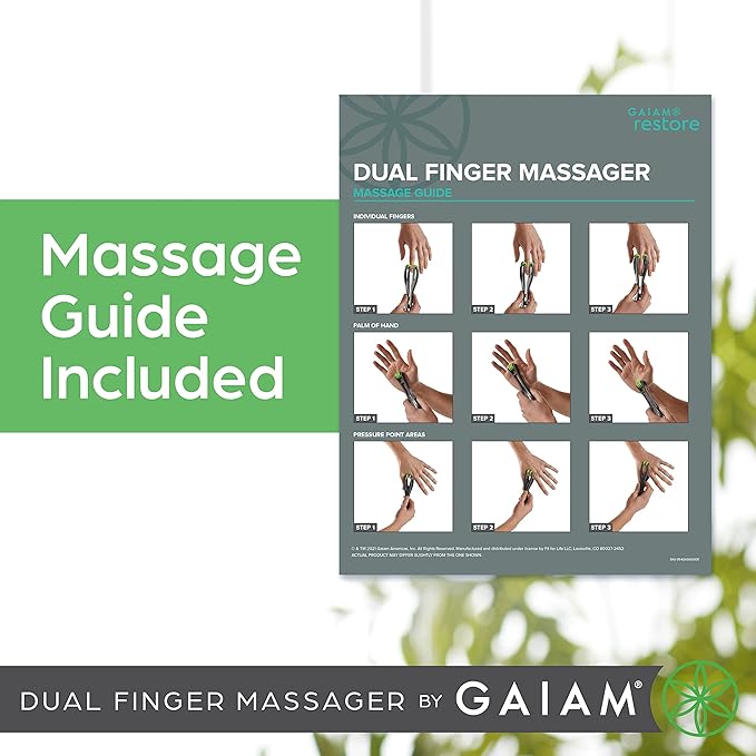 Gaiam Finger Massager Dual-Sided Hand