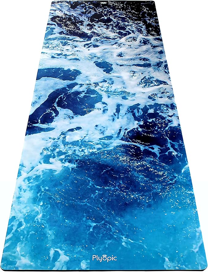 Plyopic. All In One Yoga Mat | Luxury Sweat-Grip Mat/Towel Combo | Ideal for Yoga, Hot Yoga, Bikram, Pilates, Workout & Exercise | Eco-Friendly Natural Rubber