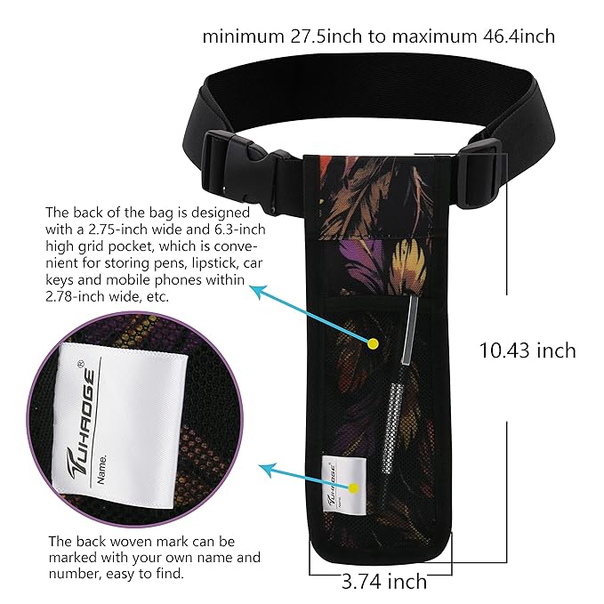 Tuhaoge Massage Bottle Bag Massage Oil Holster Lotion Holster Massage Therapist Massage Oil Holster Massage Lotion (TH1KD-YuMao-W)