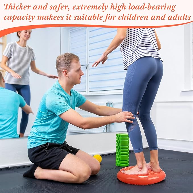 Libima 4 Pcs Wiggle Seat for Sensory Kids Inflated Wobble Cushion Sensory Seat Cloud Design Flexible Seating for Classroom Elementary Balance Disc for Kids Adult Pet Training