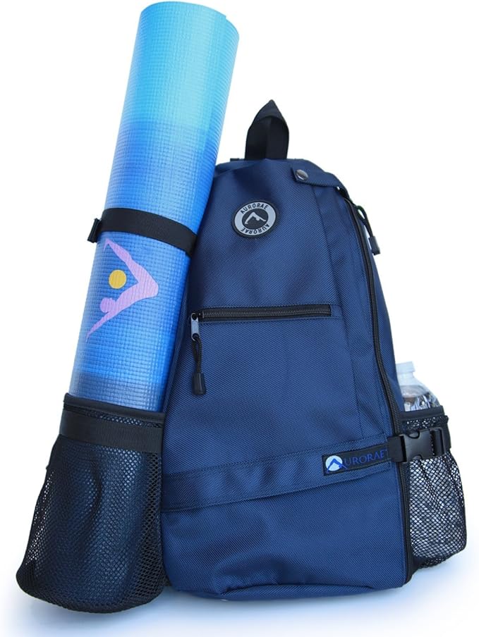 AURORAE Yoga Mat/Gym/Picklleball Cross-body Travel Sling Back Pack. Mat sold separately.