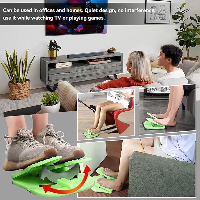 Mini Stepper Trainer, Reinforced Nylon Foot Stepper Exercise Machine Quiet Stair Stepper Foldable Leg Exerciser Peddle for Home Office