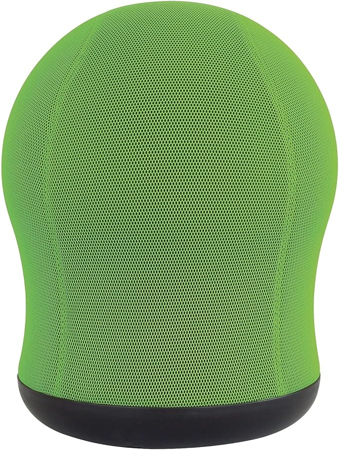Safco Zenergy Swivel Ball Chair, Anti-Burst, Vinyl Exercise Ball Chair for Home, Office & Classroom, Ideal for K-12, Supports Active Seating, Green Mesh