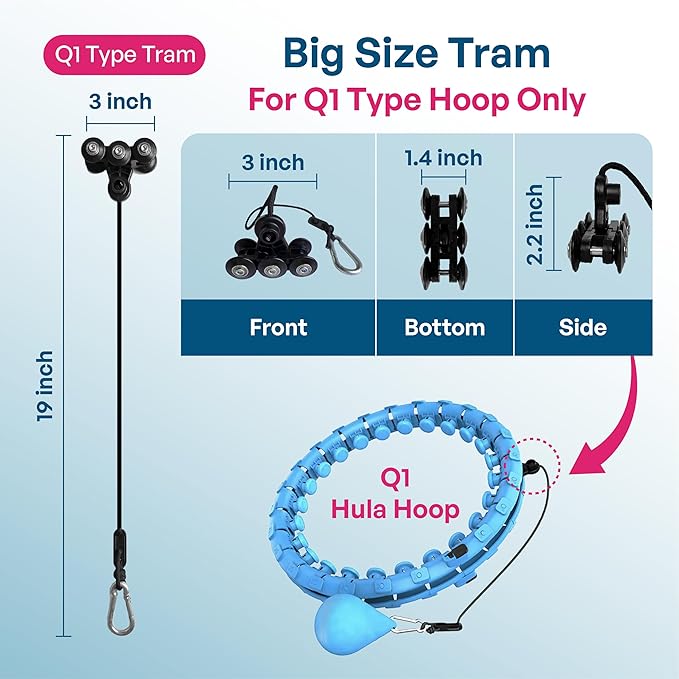 30/24/12 Knots, Upgraded Magnetic Lock Weighted Hula Hoop for Kids Adults Weight Loss, Infinity Hoop Plus Size, Home Indoor Outdoor, Fitness Exercise, Abdominal Toner