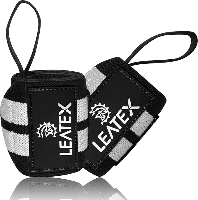 Weight Lifting Wrist Wraps 18" Wrist Support with Heavy Duty Thumb Loop - Best Gym Wrist Wraps for Powerlifting Competition, Strength Training, Bodybuilding - for Men & Women